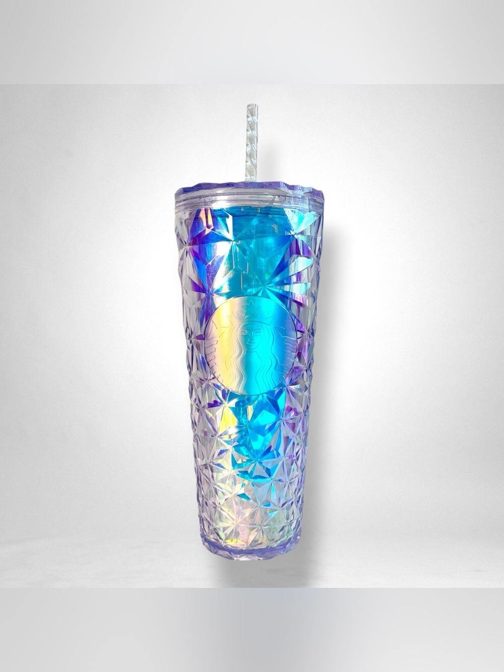Starbucks Holiday Iridescent Winter White Prism 24 Oz Venti Cold Cup Tumbler